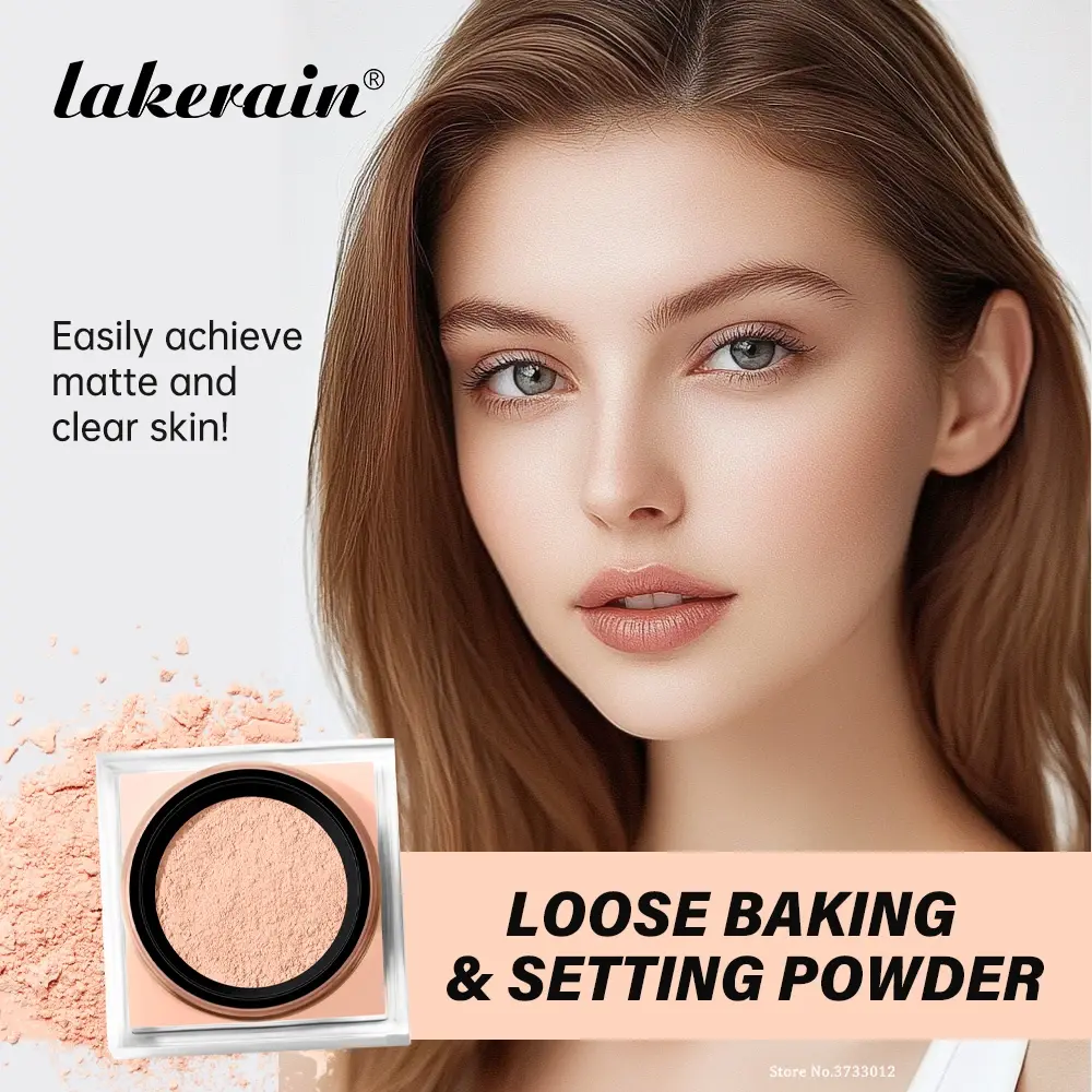 Smooth Matte Loose Baking & Setting Powder Natural Concealer Long-lasting Oil Control Rose Brightening Skin Tone Makeup Powder