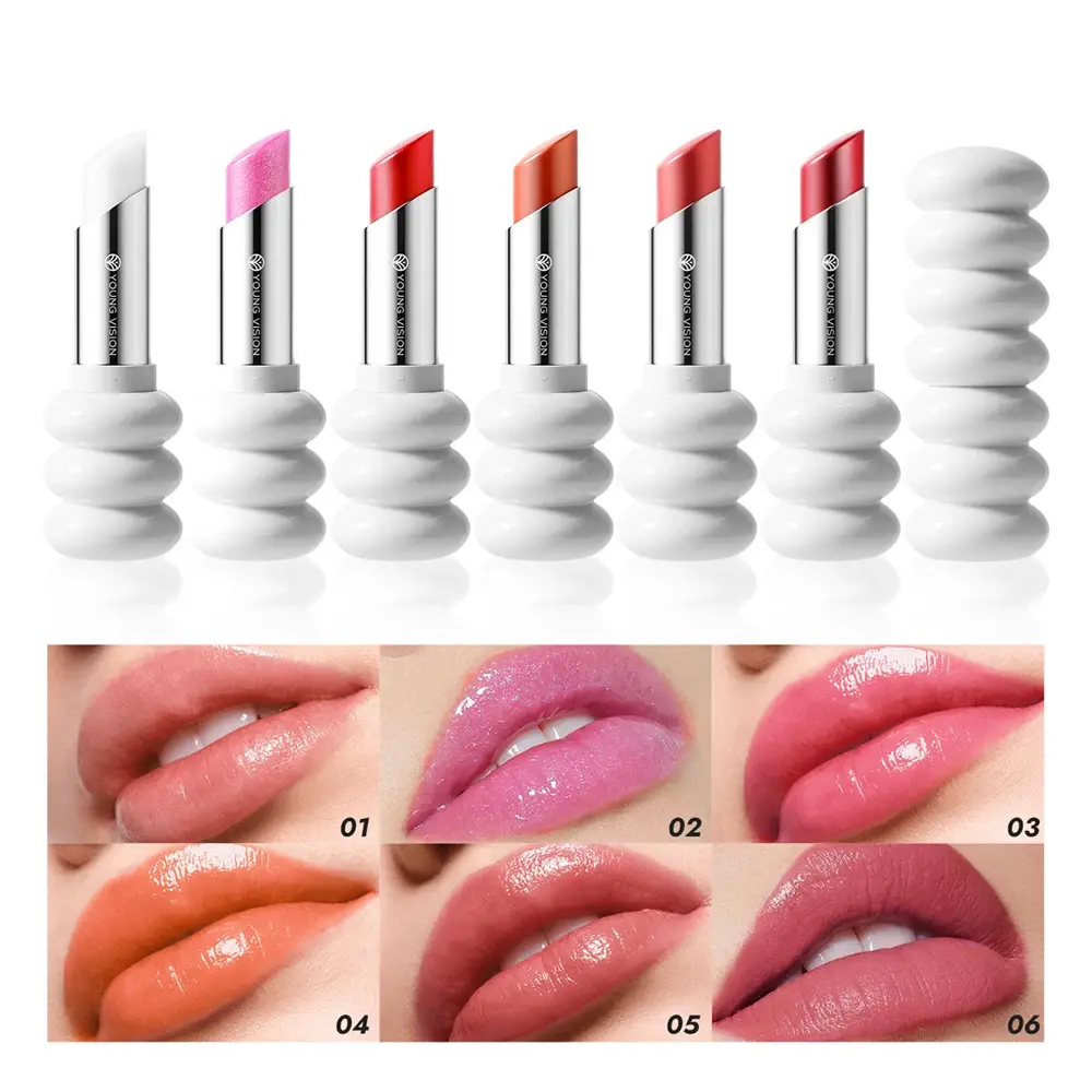 Spiral Moisturizing Colored Lip Balm Shimmer Pink Temperature Change Glossy Lipstick Base Transparent Anti-dryness Lip Care