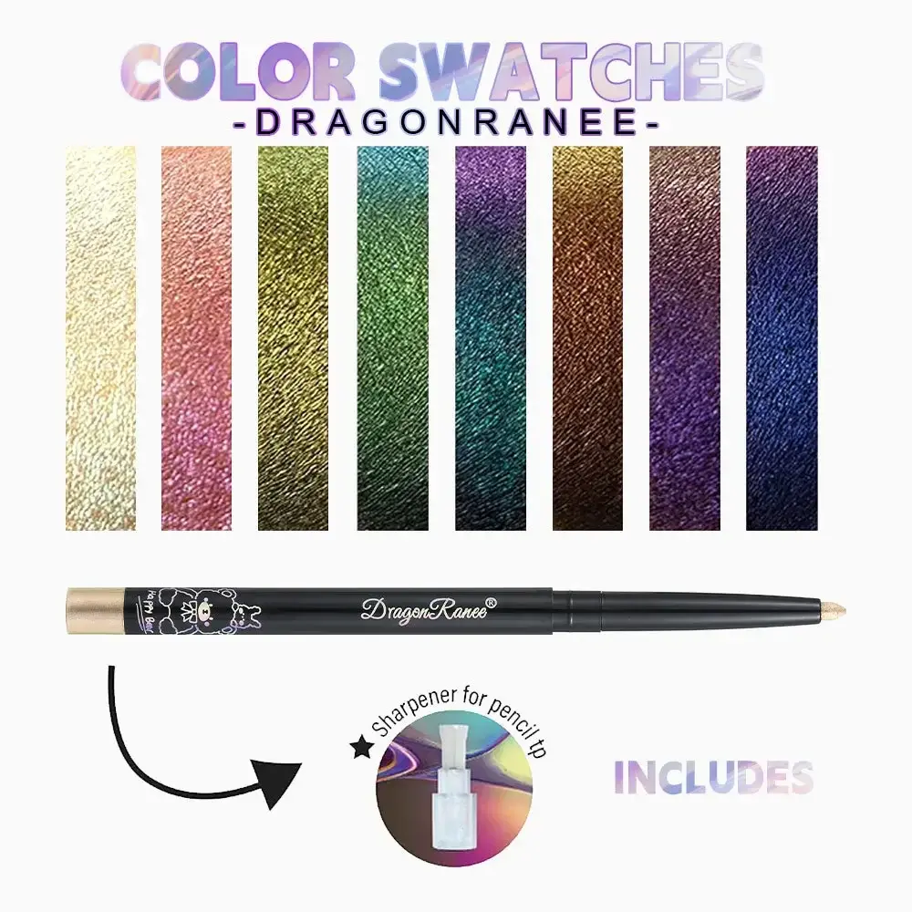 Diamond Shiny Eyeliner Pencil Waterproof Chameleon Eyeliner Gel Metallic Eyeshadow Liner Pearl Gloss Color Aurora Eyes Make up