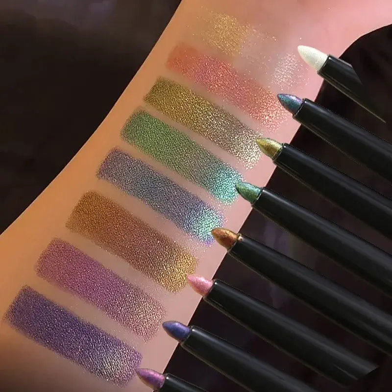 Diamond Shiny Eyeliner Pencil Waterproof Chameleon Eyeliner Gel Metallic Eyeshadow Liner Pearl Gloss Color Aurora Eyes Make up