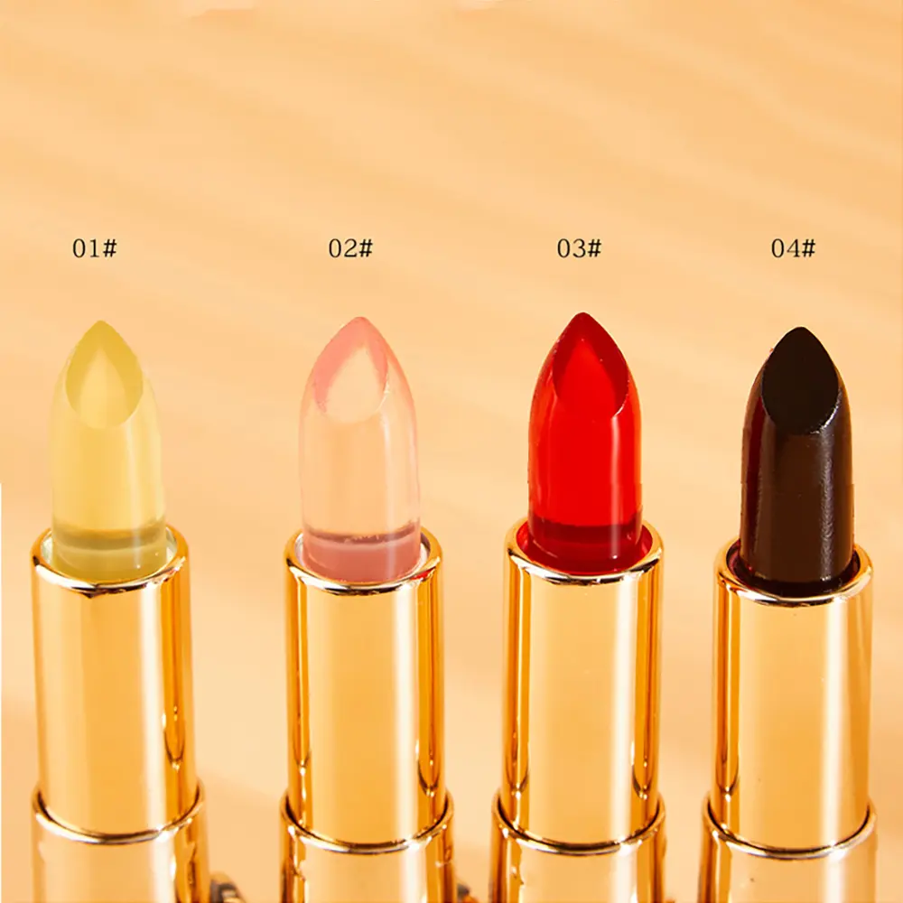 Diamond Crystal Jelly Lipstick Temperature Color Change Lipstick Waterproof Cosmetic Moisturizing Makeup Transparent Lip Blam
