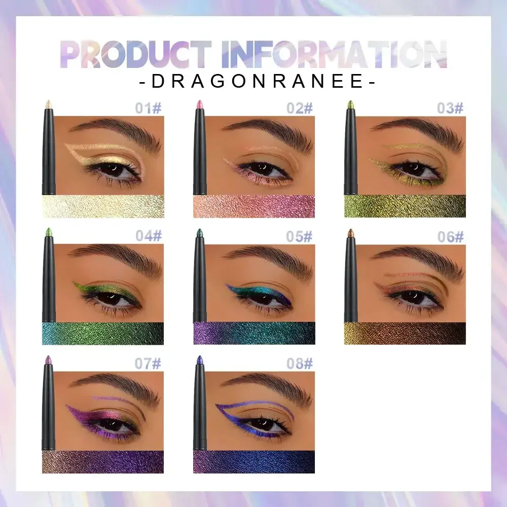 Diamond Shiny Eyeliner Pencil Waterproof Chameleon Eyeliner Gel Metallic Eyeshadow Liner Pearl Gloss Color Aurora Eyes Make up