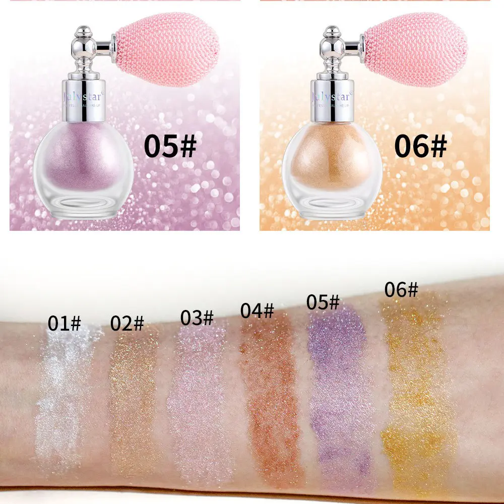 Fairy Shine Body Glitter Spray Highlighter Powder Diamond High Gloss Air Bag Powder Shiny High Light Shimmer Face Body Makeup