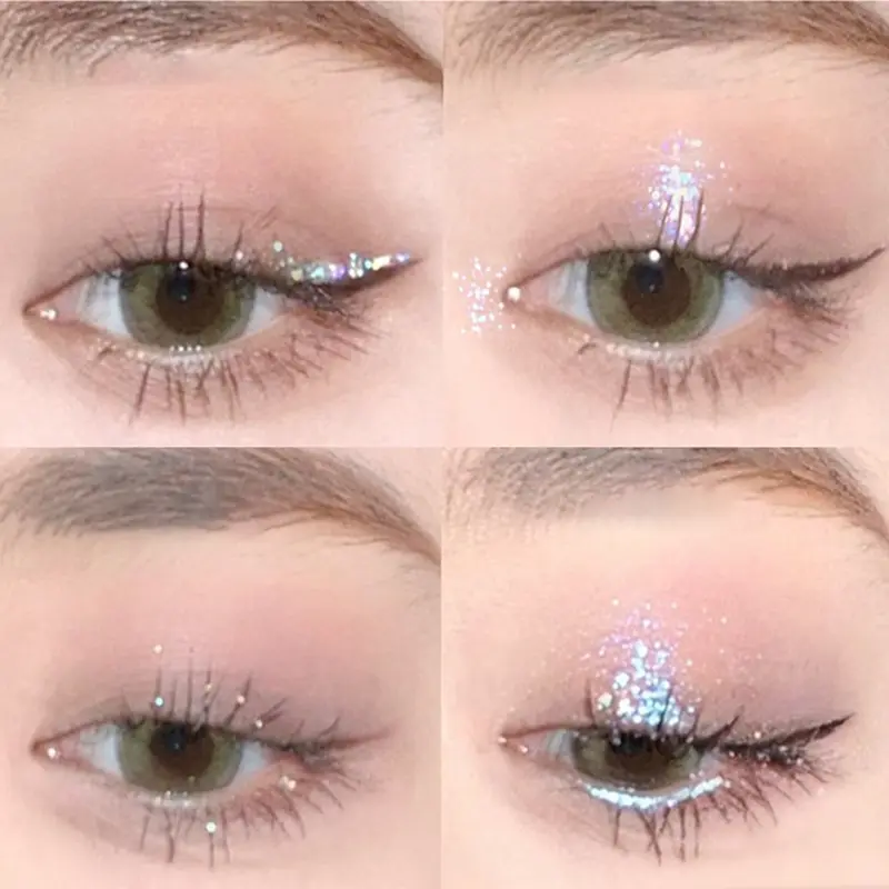 Liquid Glitter Eyeshadow Diamond Shiny Silver Eye Liners Waterproof Flash Sequins Gel Lying Silkworm Brightening Makeup Tools