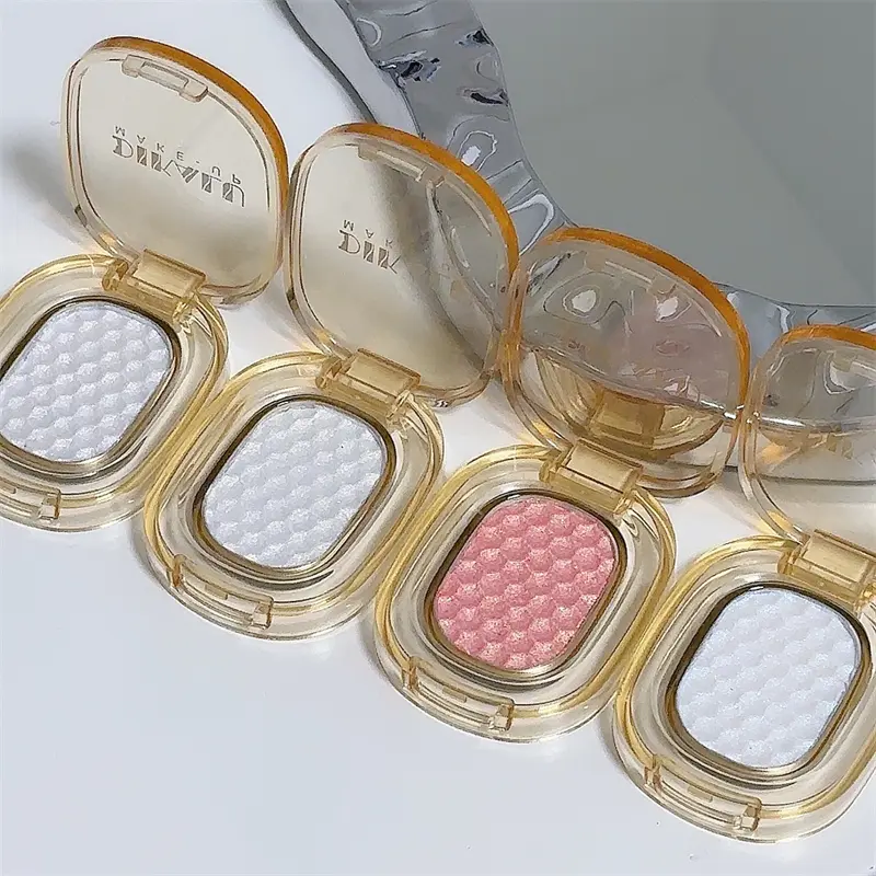 Monochrome Galaxy Blue Highlights Eye Shadow Mud Mashed Potato Bright Mirror Crystal White Pearl Light Glitter Eyeshadow Palette