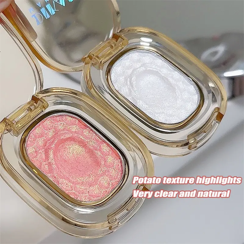 Monochrome Galaxy Blue Highlights Eye Shadow Mud Mashed Potato Bright Mirror Crystal White Pearl Light Glitter Eyeshadow Palette