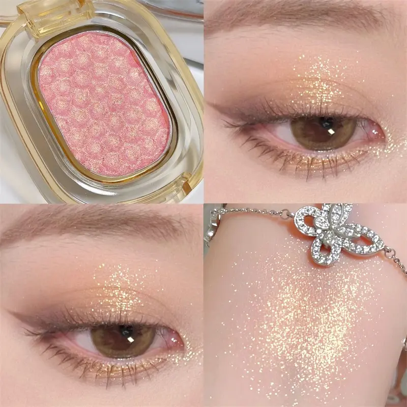 Monochrome Galaxy Blue Highlights Eye Shadow Mud Mashed Potato Bright Mirror Crystal White Pearl Light Glitter Eyeshadow Palette