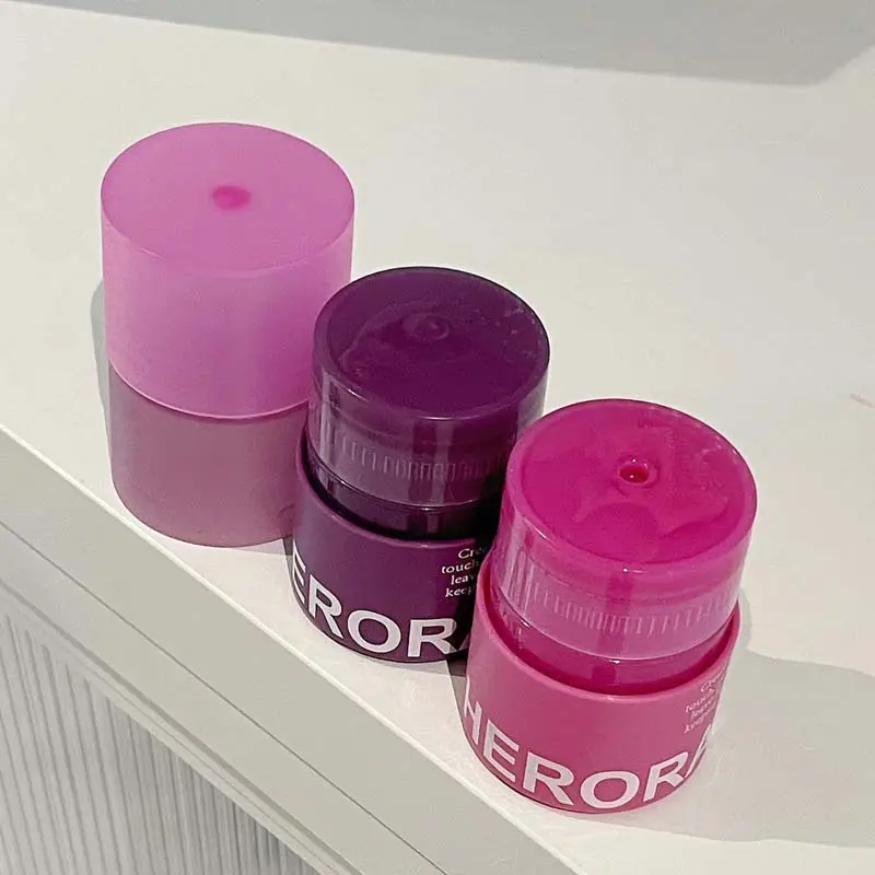 Rotating Crystal Purple Lip Balm Jelly Pink Solid Lip Gloss Moisturizing Watery Colored Lip Paste Long-lasting Tender Tinted
