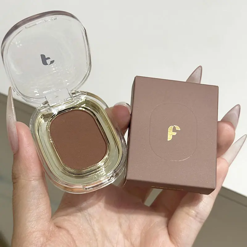 Red Brown Monochrome Eyeliner Eyeshadow Powder Palette Silky Matte Lying Silkworm Eyeliner Waterproof Eye Makeup With Brush