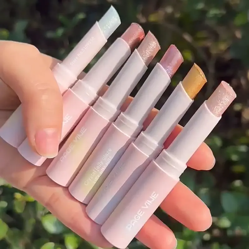 Sparkling Jelly Highlighter Stick Pearlescent Monochrome Shine Glitter Highlight Eyeshadow Stick High Gloss Face Brighten Makeup