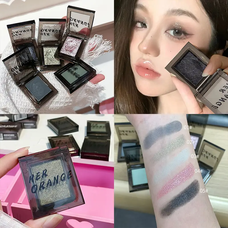 Chameleon Green Eye Shadow Metallic Smoky Monochrome Eyeshadow Palette Matte Pearl Glitter Earth Grey Multicolor Eye Makeup