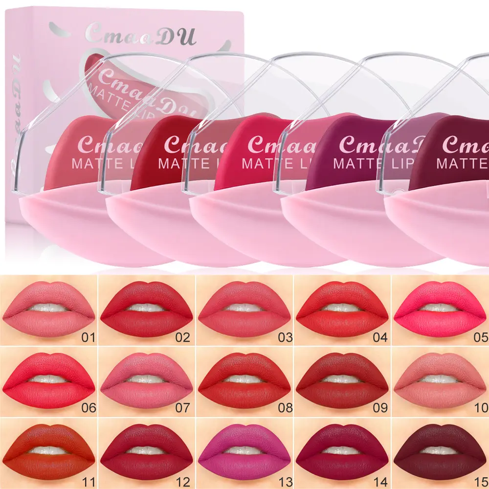 CmaaDu Matte Velvet Mist Lipstick Designed for Lazy People Lip Shape Lip Gloss Long Lasting Easy To Color Lip Tint Beauty Makeup