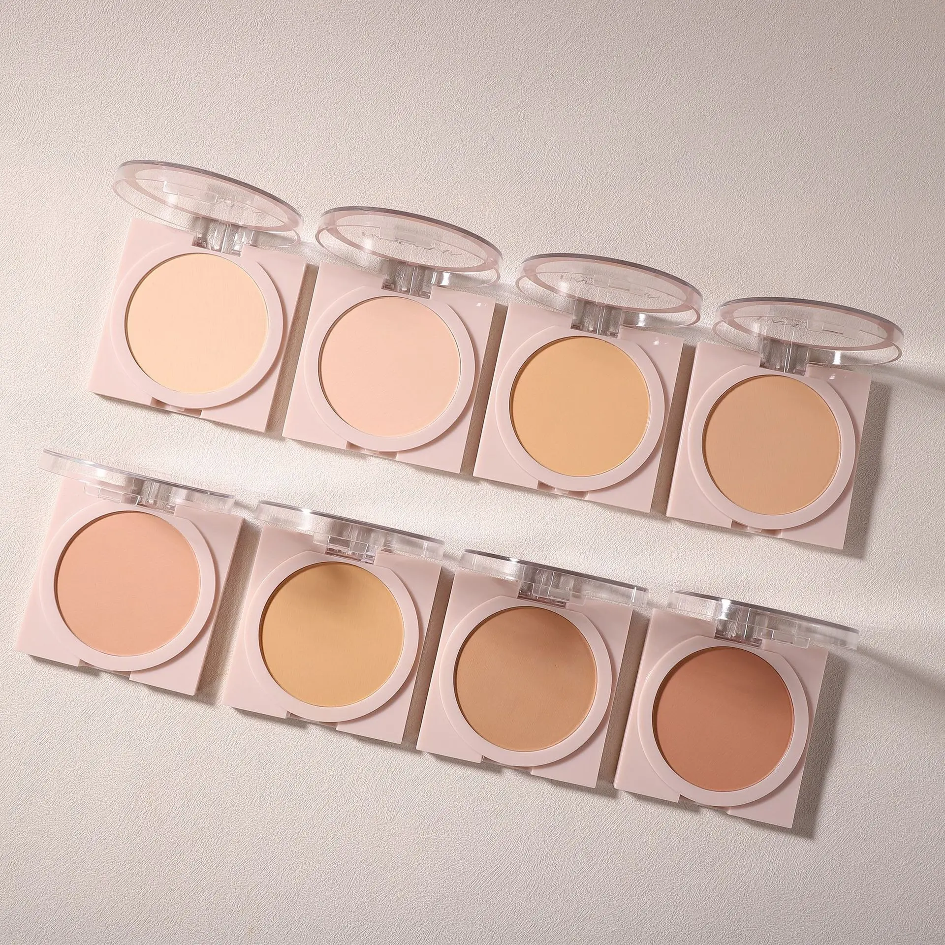 Wheat Bronzing Setting Powder Matte Finish Sweatproof Oil Control Dry Wet Dual-use Dark Skin Foundation Concealer Pressed Powder