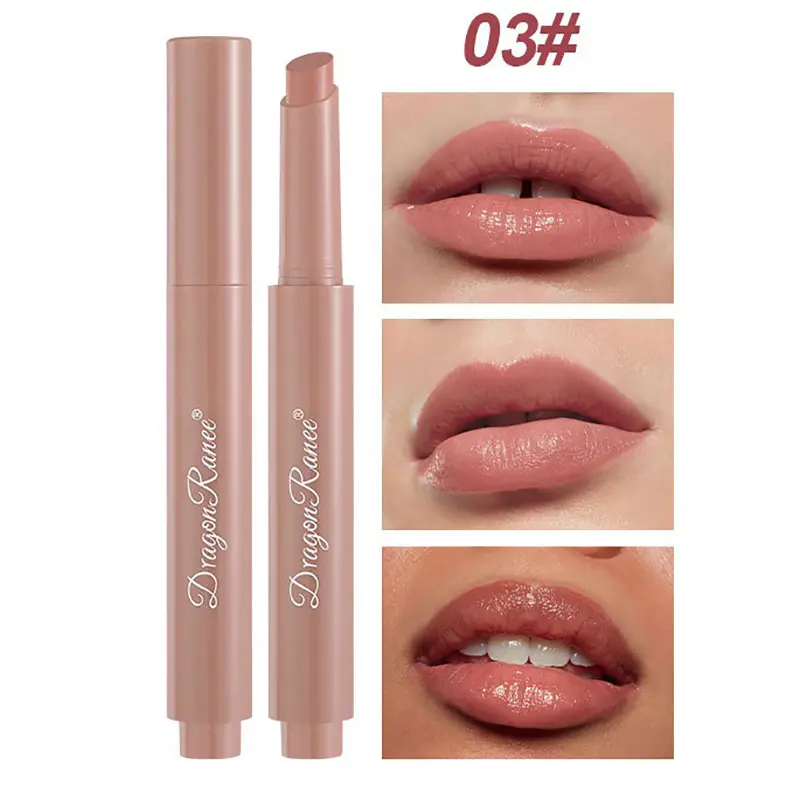 Jelly Mirror Nude Lip Stain Solid Lip Gloss Make-up Hydrating Red Brown Clear Moisturizing Tint Press Lipstick Pen Cosmetics