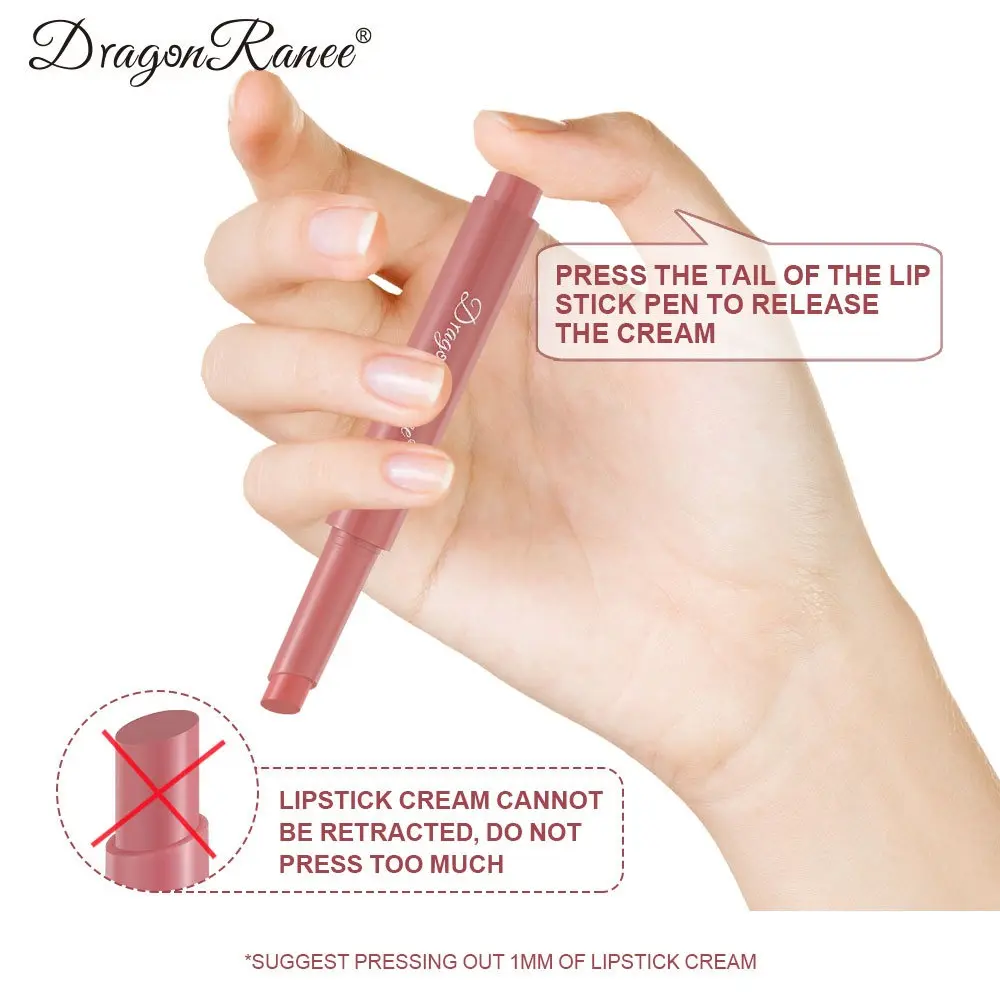 Jelly Mirror Nude Lip Stain Solid Lip Gloss Make-up Hydrating Red Brown Clear Moisturizing Tint Press Lipstick Pen Cosmetics