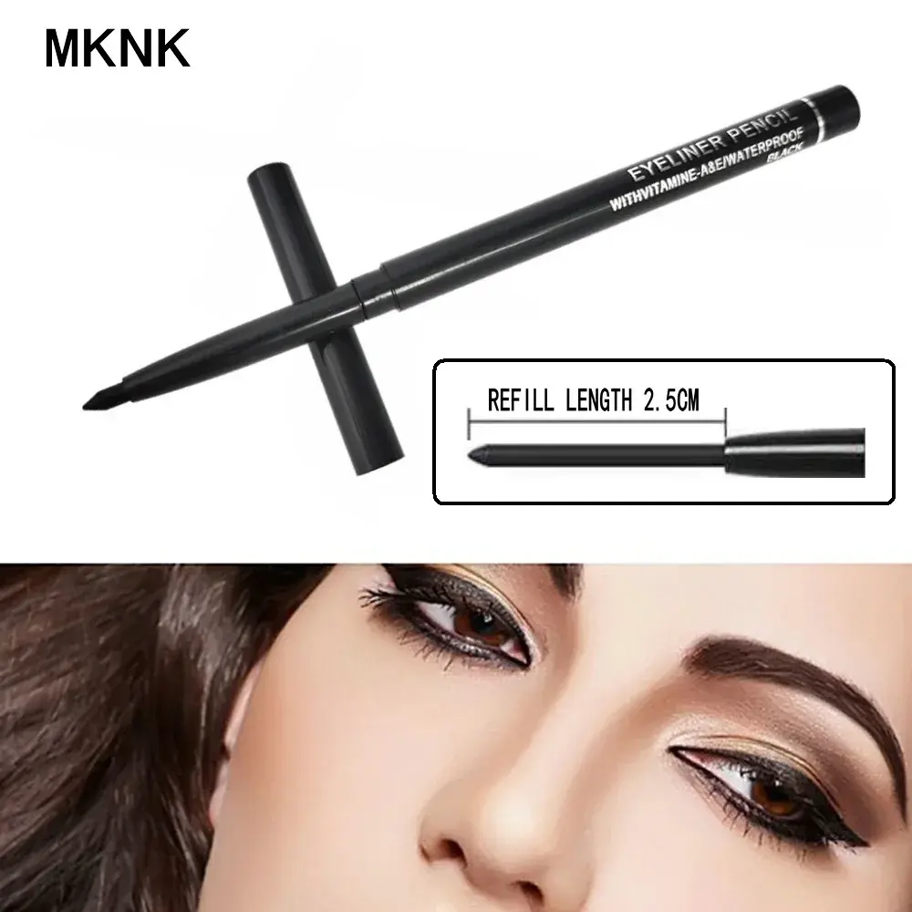3pcs Waterproof Eyeliner Pencil Silky Gel Matte Brown Black Outline Smudge-Proof Quick Drying Beginner-Friendly Eye Makeup Tool