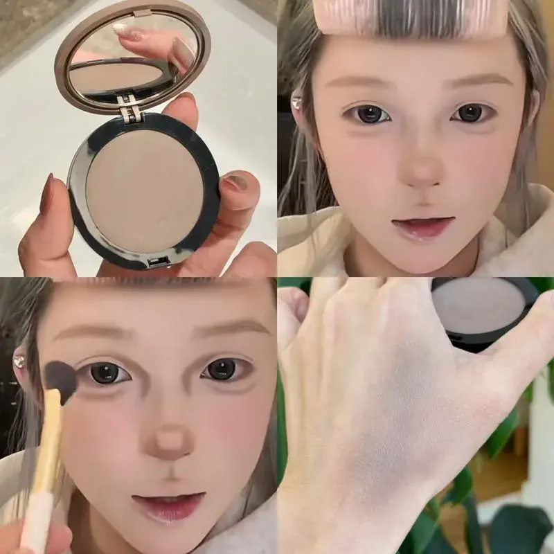 Matte Cement Brown Nose Shadow Facial Contouring Press Powder Monochrome Natural Color Rendering 3D Makeup Contour Palette