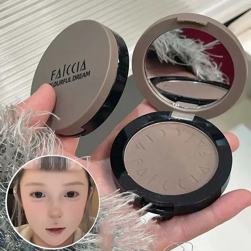 Matte Cement Brown Nose Shadow Facial Contouring Press Powder Monochrome Natural Color Rendering 3D Makeup Contour Palette