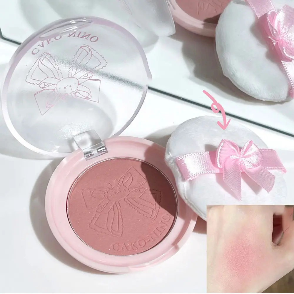 Face Blusher Matte Natural Cheek Tint Brighten Face Waterproof Cheek Contouring Cosmetics Blush Powder Soft Female Makeup