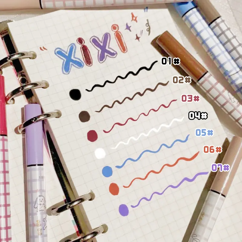 Liquid Eyeliner Pen Quick Dry Long-lasting White Purple Black Brown Pink Color Non-smudge Waterproof Eye Liner Pencil Eye Makeup