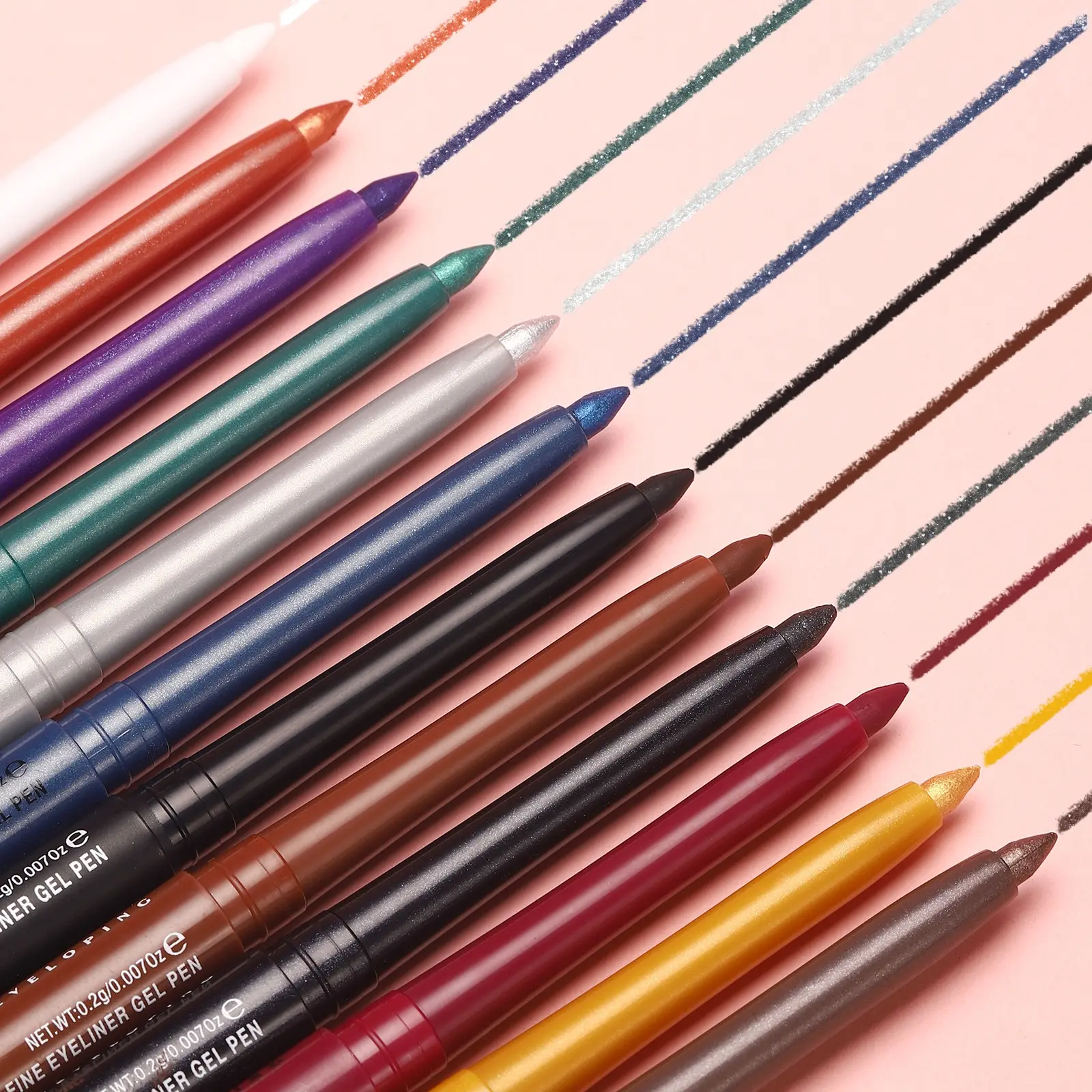 Soft Crayon Ultra-fine Eyeliner Gel Pencil Shimmer Matte Black Red Brown Colorful Eyeliner Easy Wear High Pigment Eye Makeup