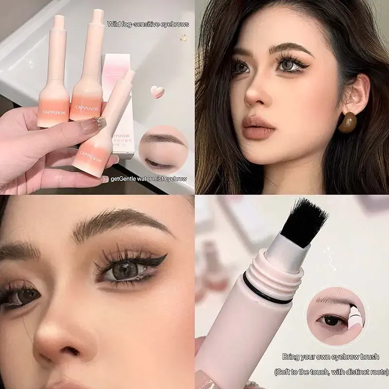 Natural Hair-Like Strokes Wild Eyebrow Pencil Square Angled Brush Velvet 3D Brow Dye Hairline Anti-smudge Waterproof Brows Tint