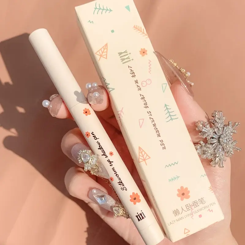 Diamond Blue Pencil  Makeup Highlighter Pearl Brightening Cream Gold Silver Eye Shadow Pen Glitter Silkworm Eye Liner Pencil