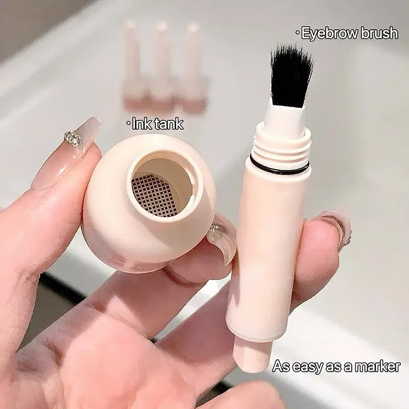 Natural Hair-Like Strokes Wild Eyebrow Pencil Square Angled Brush Velvet 3D Brow Dye Hairline Anti-smudge Waterproof Brows Tint