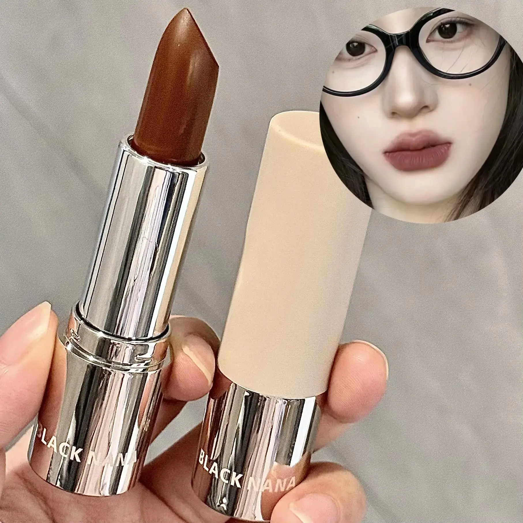 Dark Plum Matte Velvet Lipstick Smooth Application Long-Lasting Natural Highly Pigmented Lipstick Nude Brown Pink Lip Cosmetic