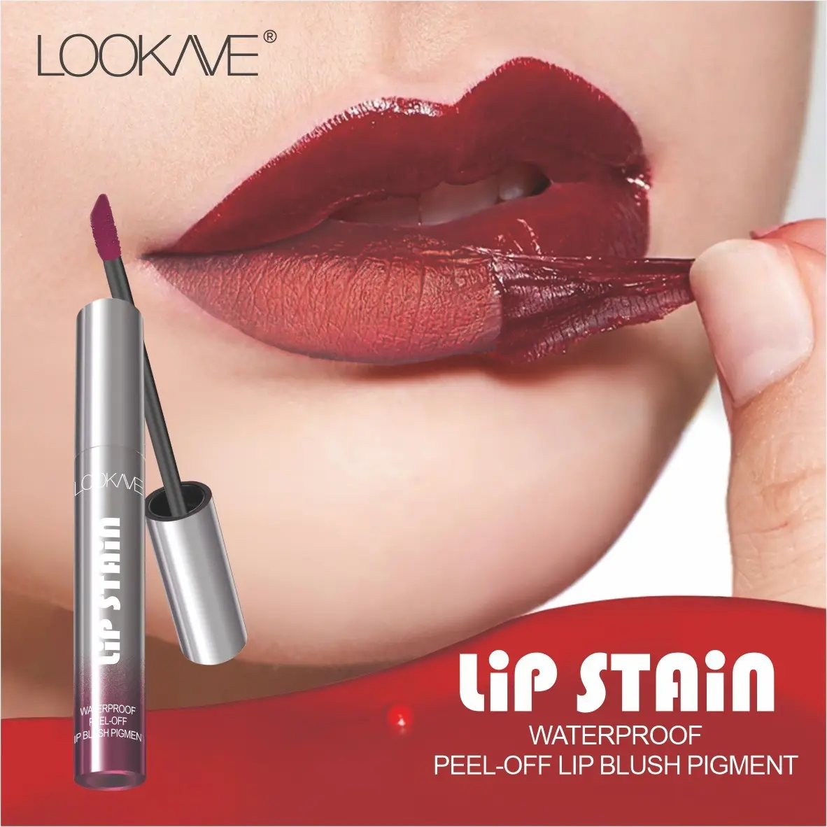 Peel Off Lip Stain Reveal Waterproof Lasting Metallic Matte Lip Inks Transfer Proof Non-stick Cup Red Contour Tear-off Lip Tint