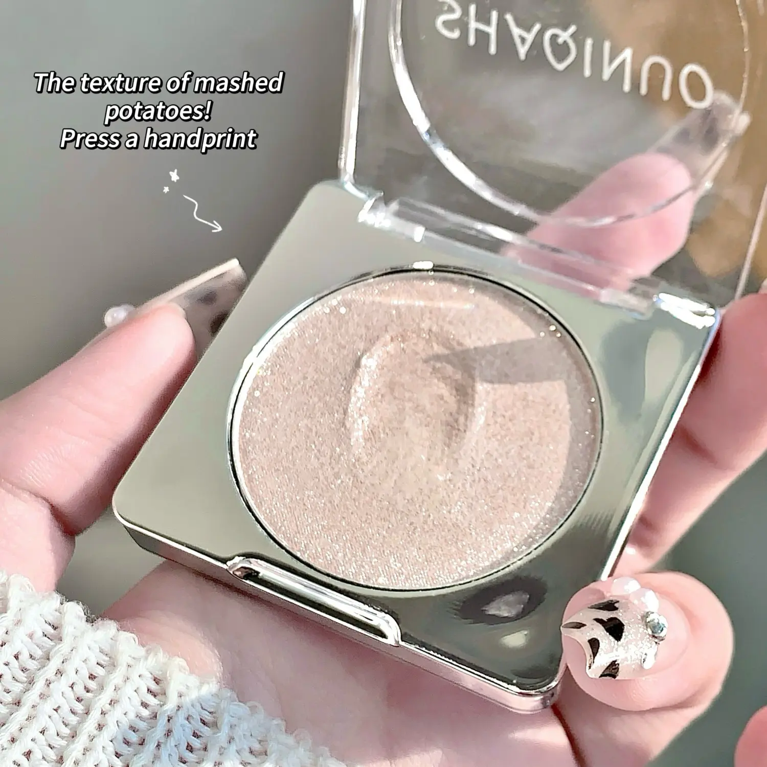 Soft Silky Glitter Highlighter Powder Palette Pearlescent Brightening Face Make Up Waterproof Shimmer Diamond Highlight Cosmetic