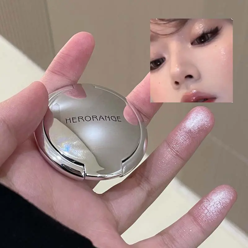 Diamond Sparkle Highlighter Cream Monochrome Shimmering Pearl Silver Face Contour Brighten Makeup Clear Glitter Flash Highlight