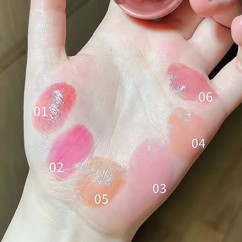 Moisturizing Juice Cheek Blush Ball Low Saturation Peach Pink Natural Ruddy Blusher Enhances Brighten Face Rouge Balm Makeup