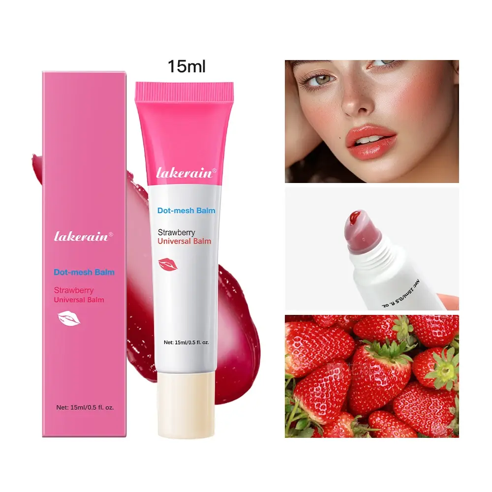 8 Scents Lip Balm Deep Moisturizing Coconut Strawberry Rose Plant Extract Gel Oil Lightening Lip Lines Nourishes Lip Care Makeup