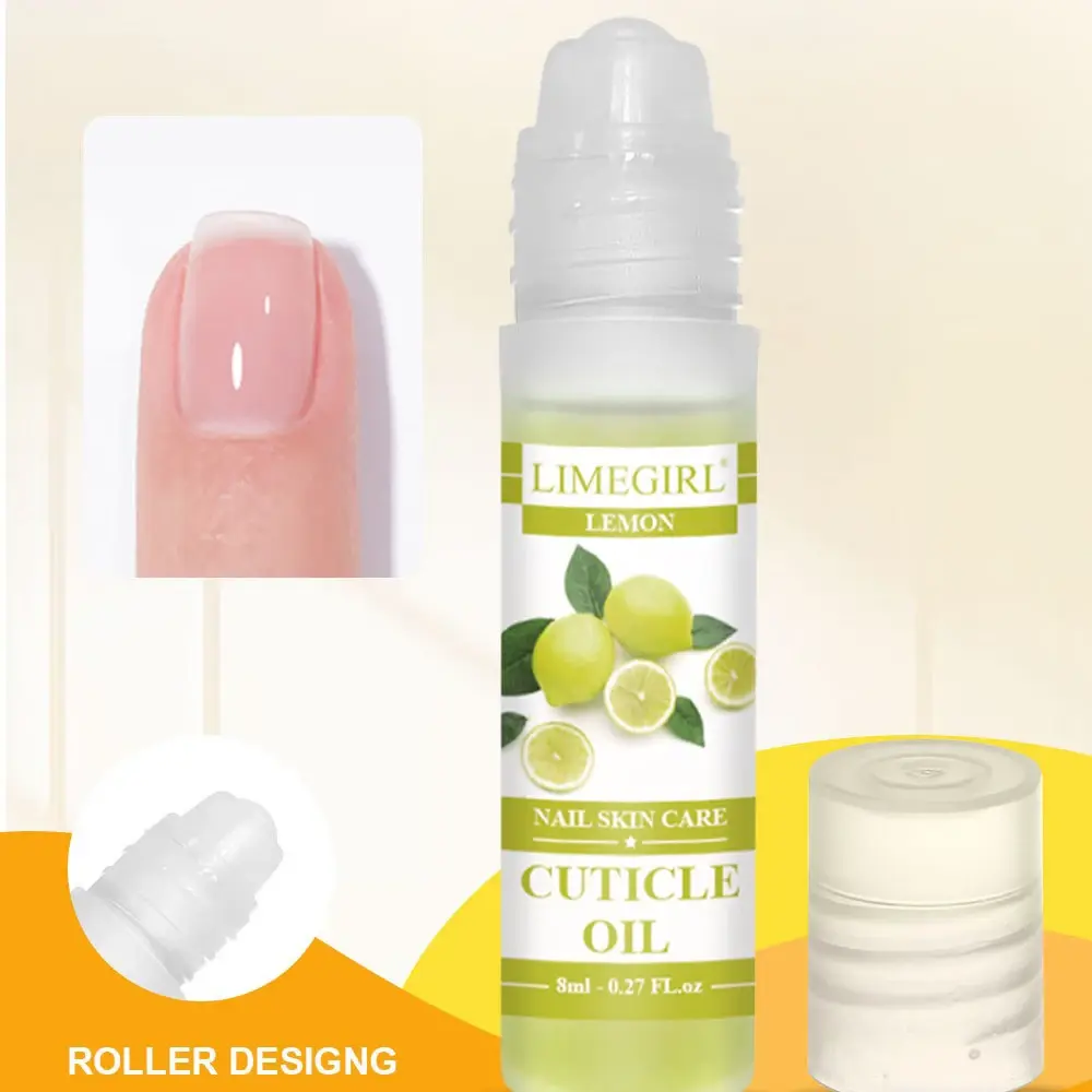 8ml Rolling Nail Cuticle Oil Cherry Flavor Nail Treatment Repair Oil Prevent Agnail Nail Polish Nutrition Skin Manicure Soften