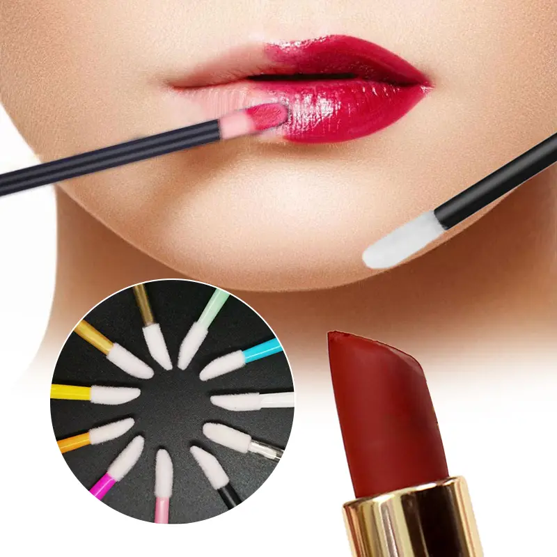 50pcs Disposable Lip Gloss Brush Eyelash Extension Cleaning Brushes Mascara Lipstick Applicators Eyes Lip Cosmetics Brushes