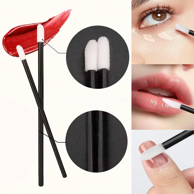 50pcs Disposable Lip Gloss Brush Eyelash Extension Cleaning Brushes Mascara Lipstick Applicators Eyes Lip Cosmetics Brushes