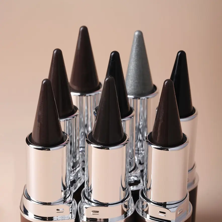 Metallic Silver Smoky Eyeliner Cream Stick Matte Brown Black Silky Smooth Pointed Solid Eye Liner Gel Pencil Waterproof Make Up