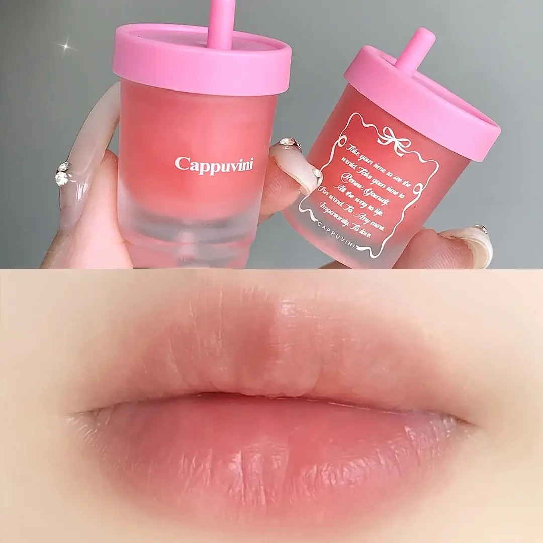 Juice Mug Moisturizing Lip Mask Hydrating Lightening Lip Lines Fruity Makeup Solid Tinted Lip Balm Jelly Gloss Jar Makeup