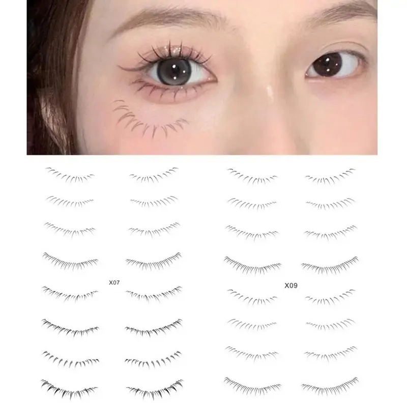 Lower Eyelash Tattoo Stickers Makeup Fake Lashes Temporary Tattoo Patch Natural Lifelike False Eyelash Eyelashes Extension