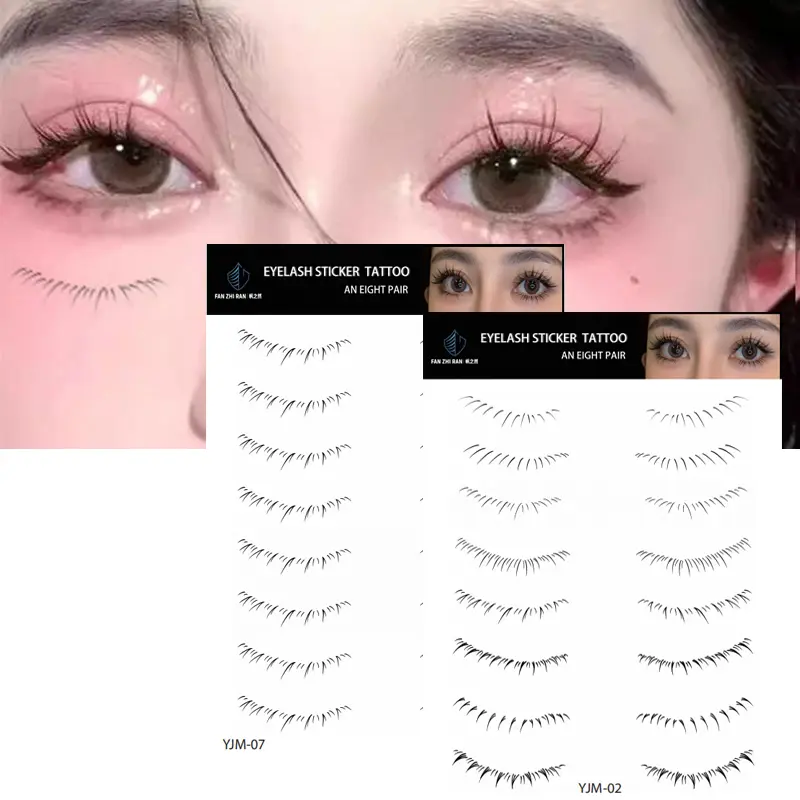 Lower Eyelash Tattoo Stickers Makeup Fake Lashes Temporary Tattoo Patch Natural Lifelike False Eyelash Eyelashes Extension