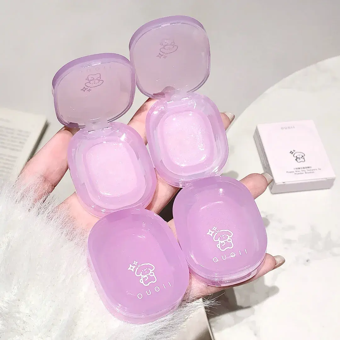 Jelly Fine Flash Blush Moisturizing Lip Cheek Dye Lip Gloss Long-lasting Brightening Natural Temperature Change Shimmer Blusher