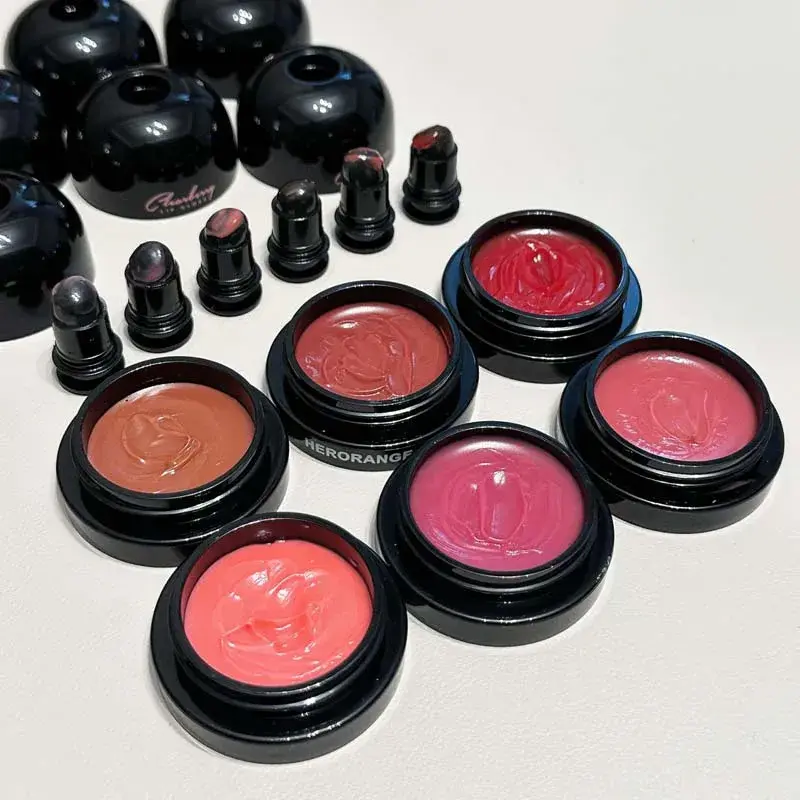 With Silicone Lip Brush Jelly Solid Lip Gloss Non-stick Mirror Lip Tint Lasting Makeup Moisturizing Canned Crystal Lipstick Mud