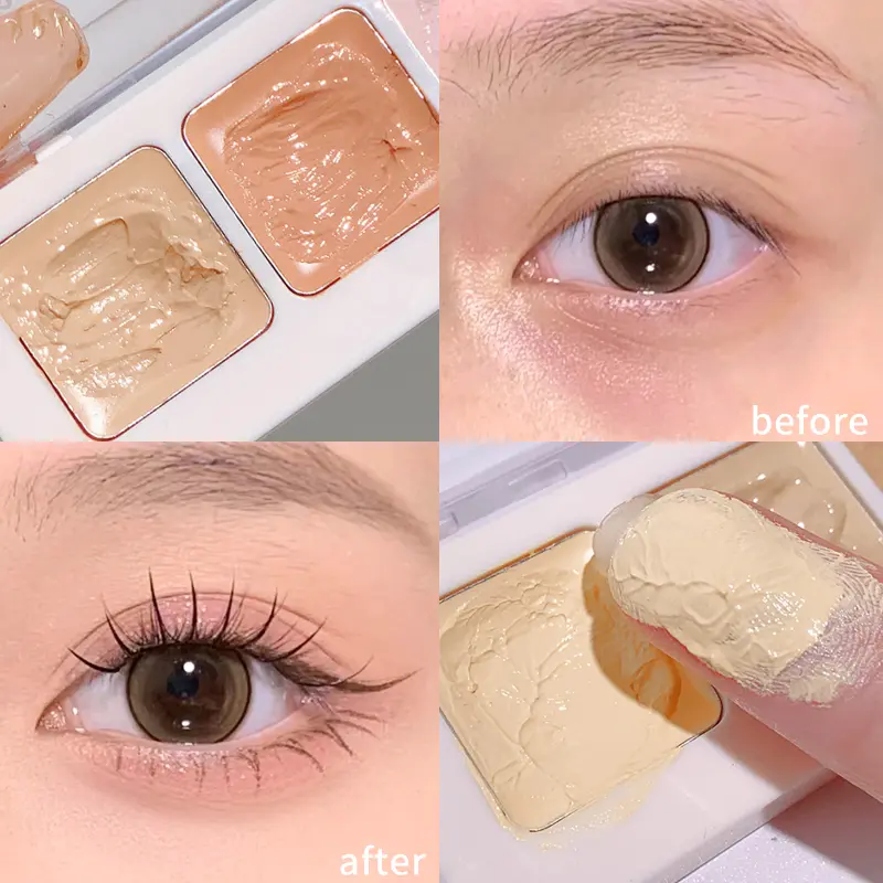 Five-color Concealer Palette Moisturize Natural Facial Cream Cover Dark Circles Acne Professional Makeup Cosmetic Even Skin Tone