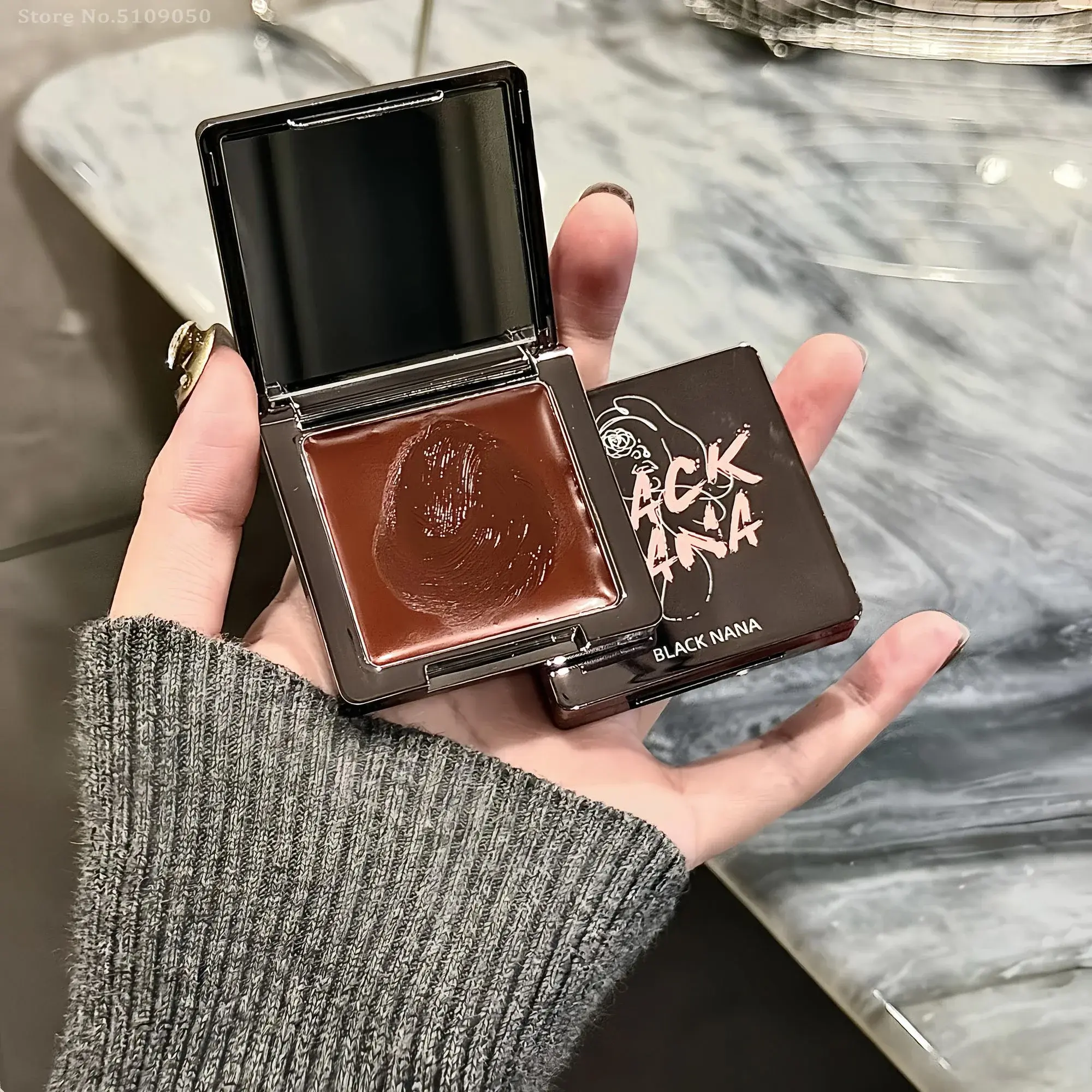 Lip & Cheek Dual-use Cream Mud Matte Mist Velvet Lipstick Dark Red Brown Jelly Filling Solid Lip Gloss Blush Cream Tint Makeup