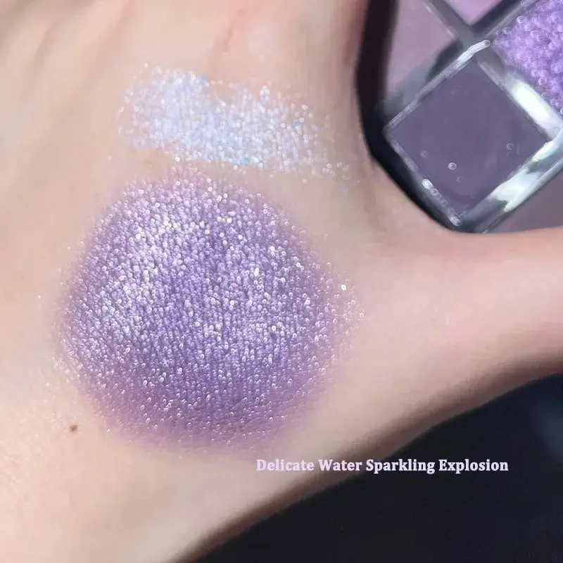 Smoke Purple Lace Eye Shadow Palette Matte Glitter 9-Color Eyeshadow Long Lasting Shimmer Shiny Eyes Make Up Palette Cosmetics