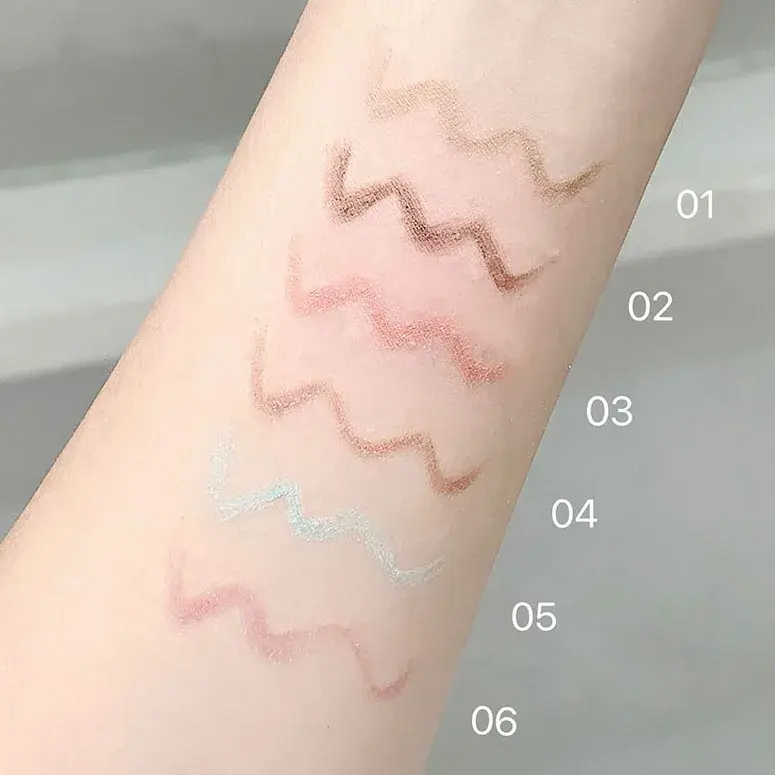 Pearlescent Grape Eyeliner Gel With Brush Blend Silky Smooth Tea Brown Pink Lying Silkworm Shadow Eye Liner Pencil Waterproof