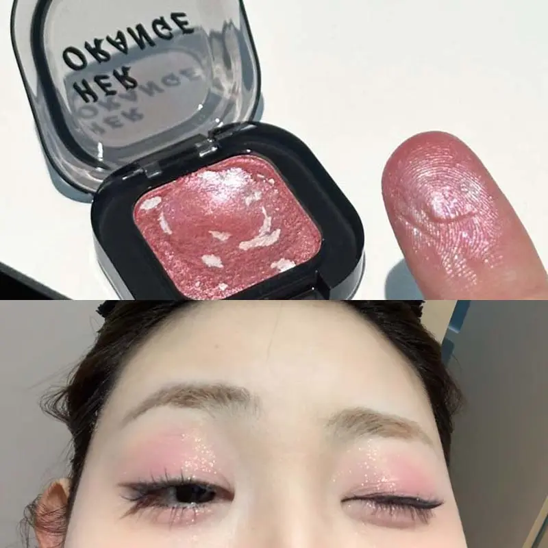 Soft Marble Eye Shadow Cream Mashed potato Texture Pink Purple Champagne Metallic Shimmer Eyeshadow Highlighter Brightens Makeup