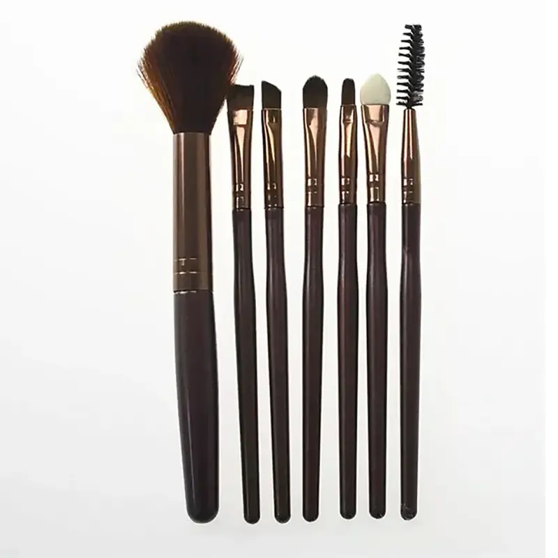 7pcs Eye shadow Makeup Brushes Set Natural Synthetic Soft Hair Cosmetics Eyebrows Powder Sponge Blending Smudge Shader Brush Kit