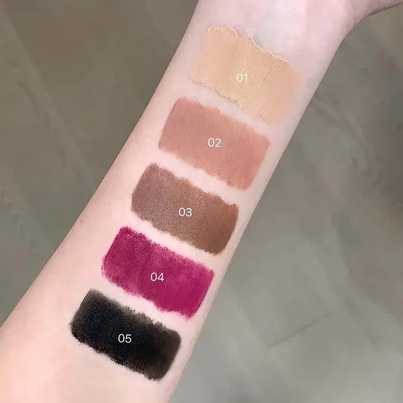 Obsidian Black Matte Lip Glaze Nude Base Deep Lip Primer Waterproof Dark Retro Rose Brown Lipstick Pigment Gothic Style Makeup